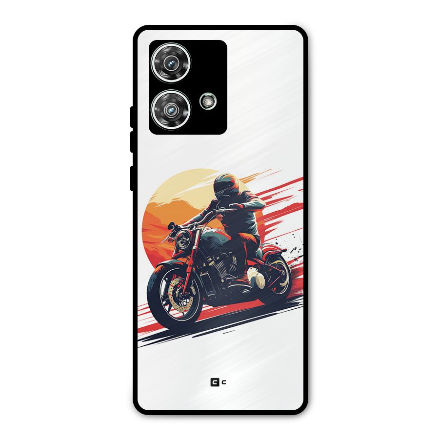 Retro Biker Metal Back Case for Motorola Edge 40 Neo