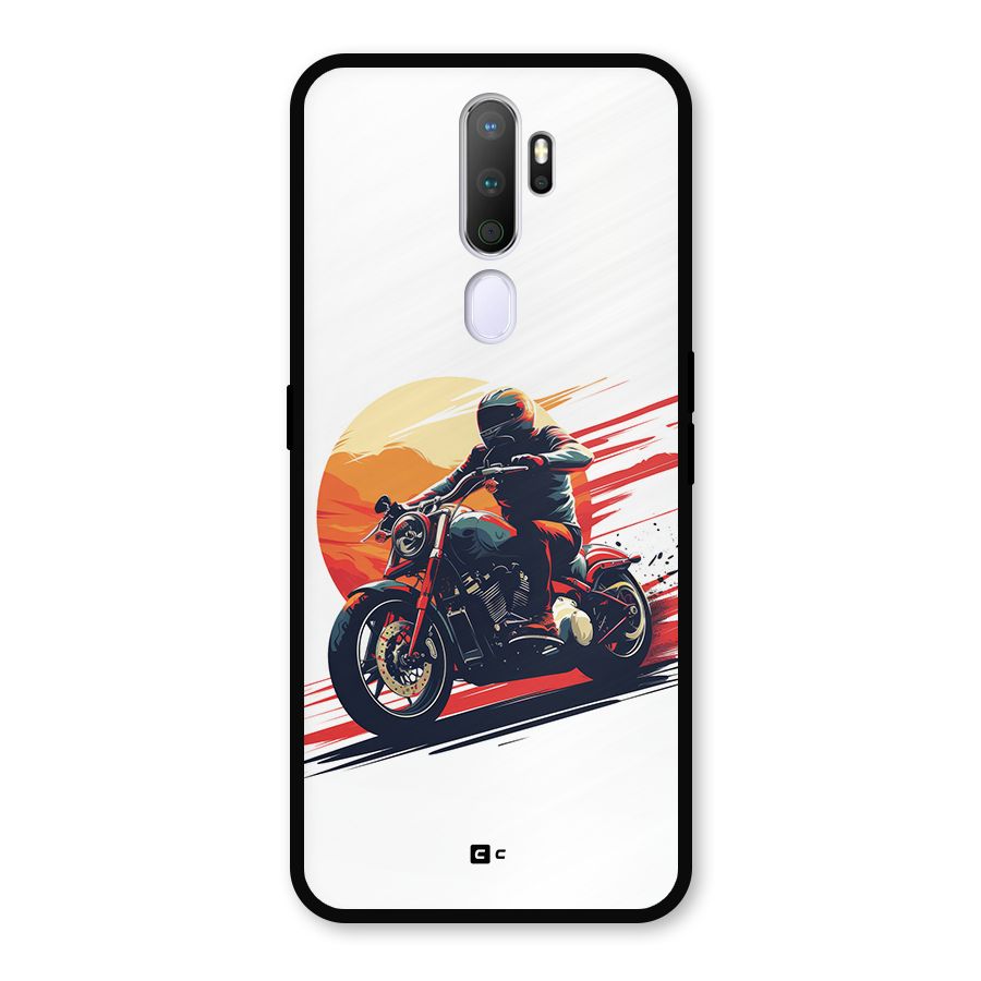 Retro Biker Metal Back Case for Oppo A9 (2020)