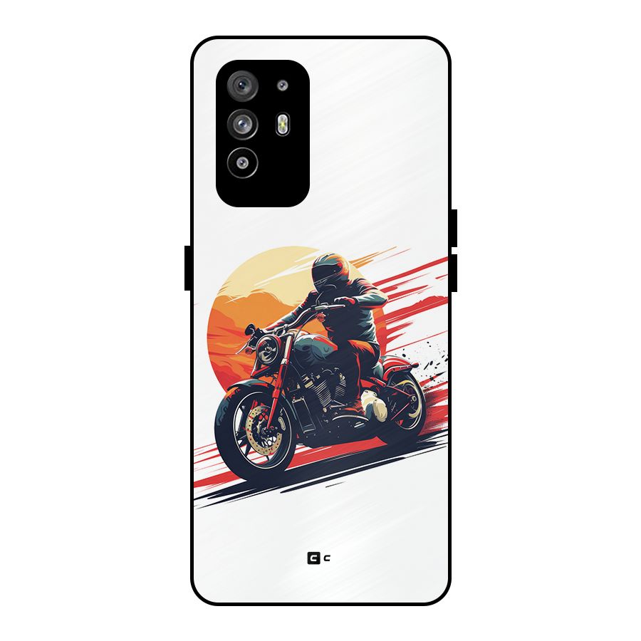 Retro Biker Metal Back Case for Oppo F19 Pro Plus 5G