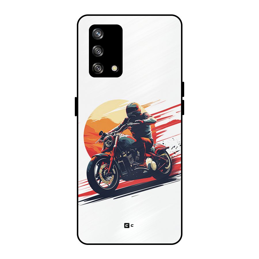 Retro Biker Metal Back Case for Oppo F19s