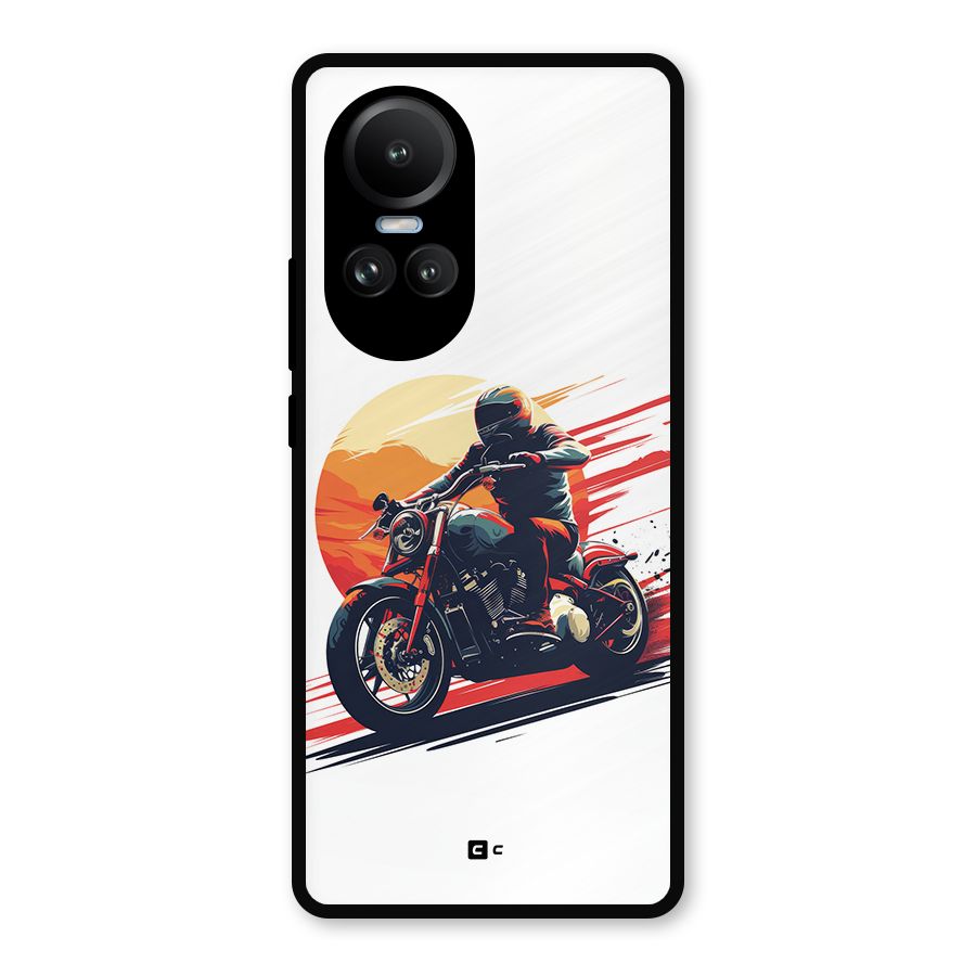 Retro Biker Metal Back Case for Oppo Reno10