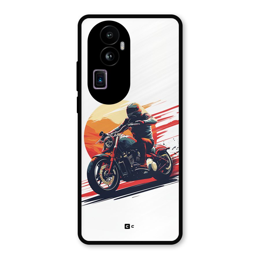 Retro Biker Metal Back Case for Oppo Reno10 Pro Plus