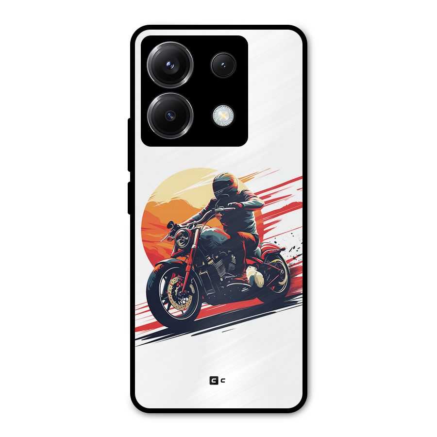Retro Biker Metal Back Case for Poco X6