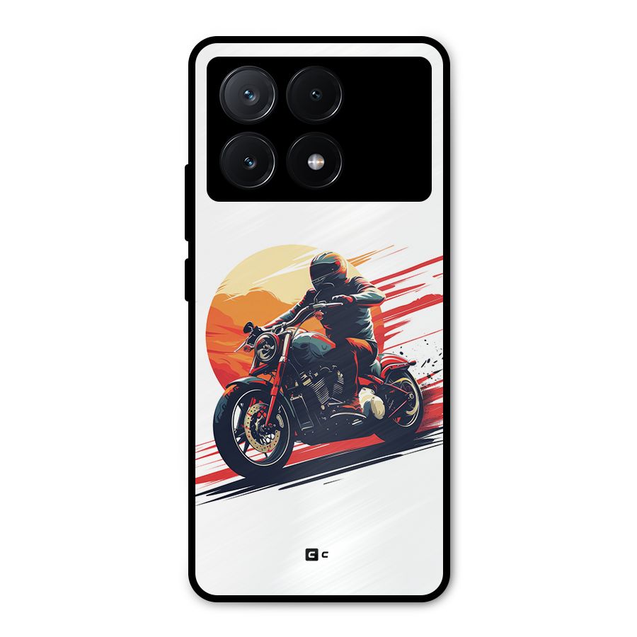 Retro Biker Metal Back Case for Poco X6 Pro