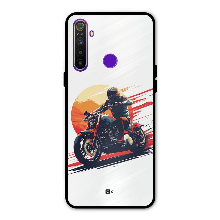Retro Biker Metal Back Case for Realme 5