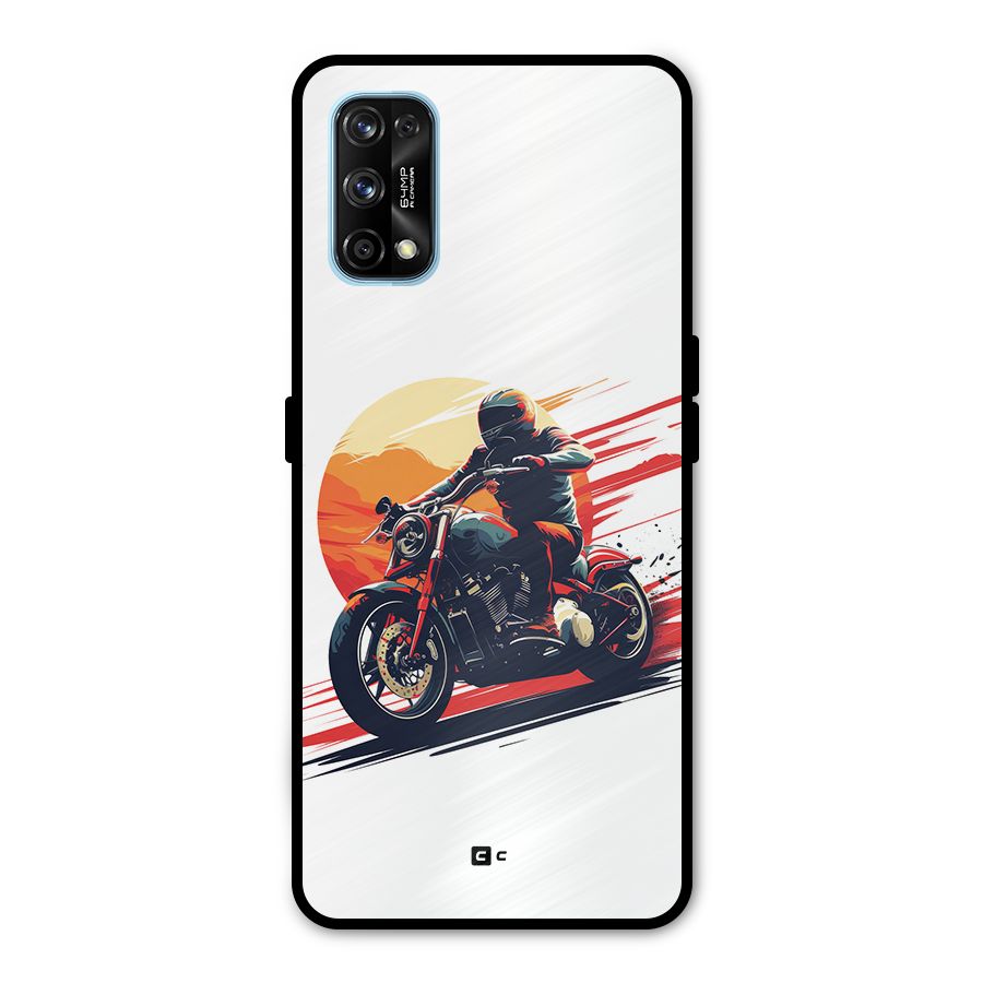 Retro Biker Metal Back Case for Realme 7 Pro
