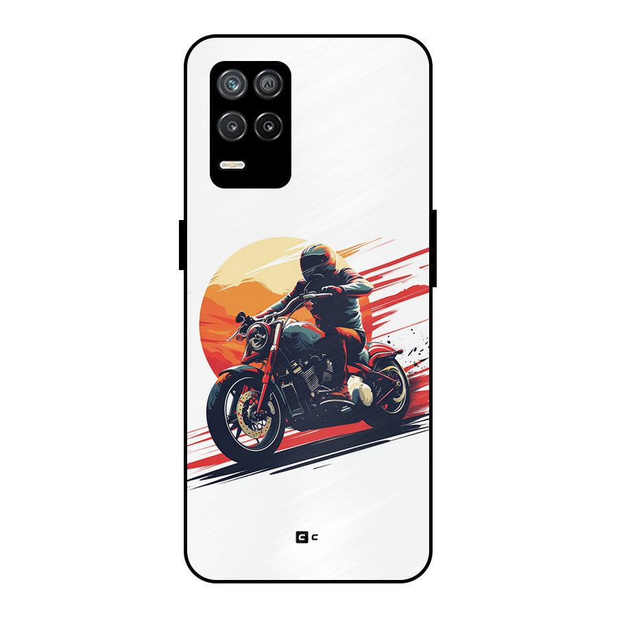Retro Biker Metal Back Case for Realme 8s 5G