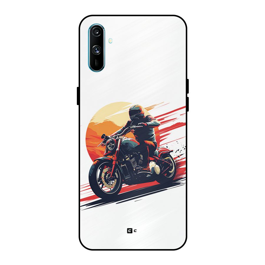 Retro Biker Metal Back Case for Realme C3