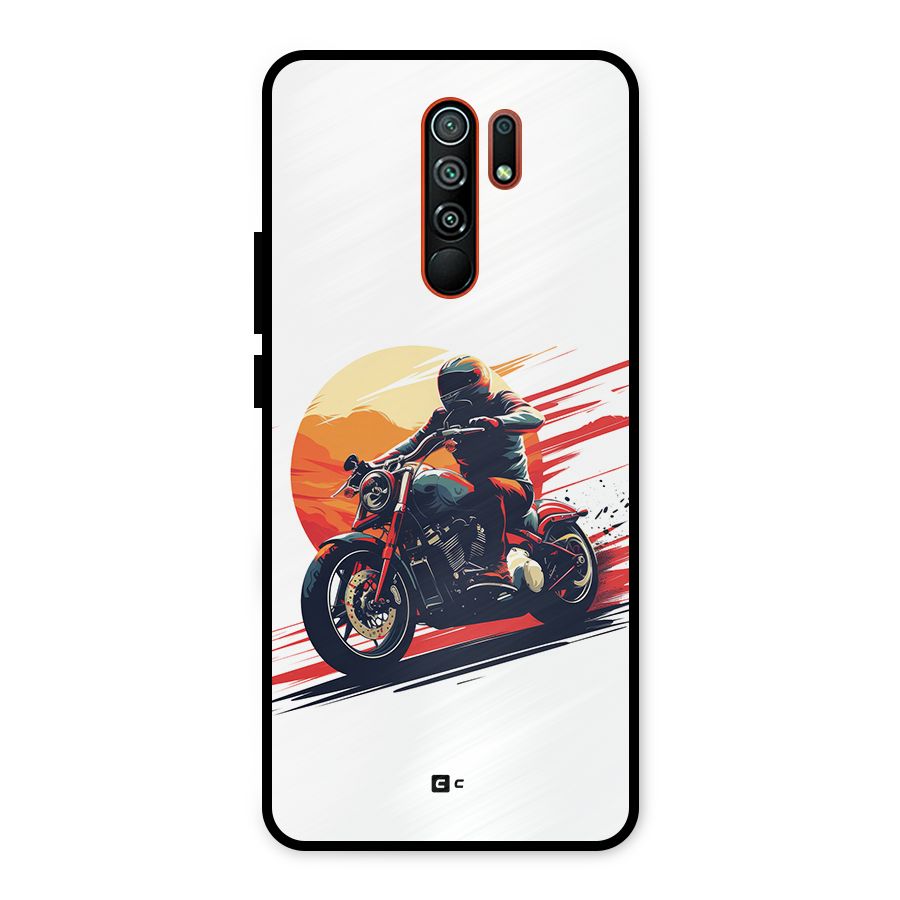 Retro Biker Metal Back Case for Redmi 9 Prime
