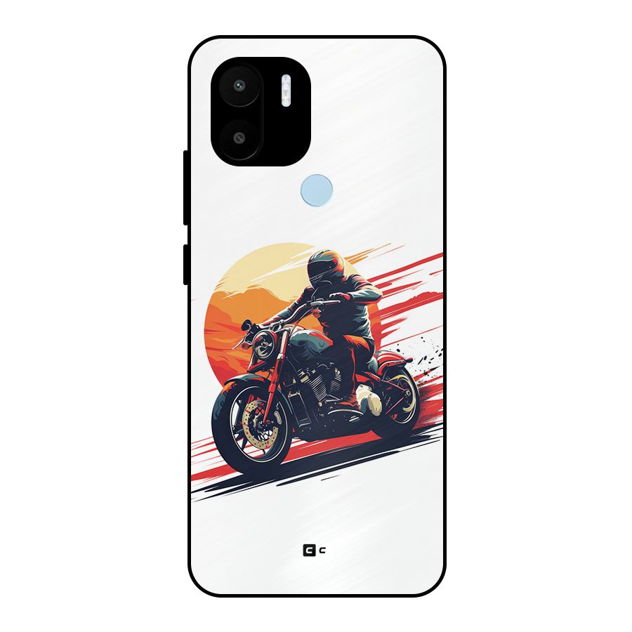 Retro Biker Metal Back Case for Redmi A1 Plus