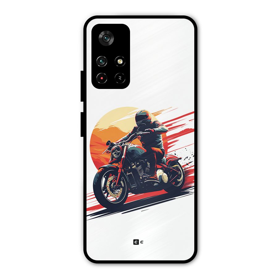Retro Biker Metal Back Case for Redmi Note 11T 5G