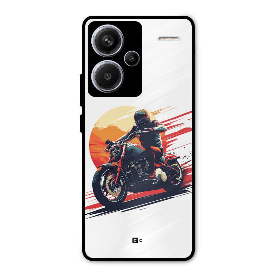 Retro Biker Metal Back Case for Redmi Note 13 Pro Plus