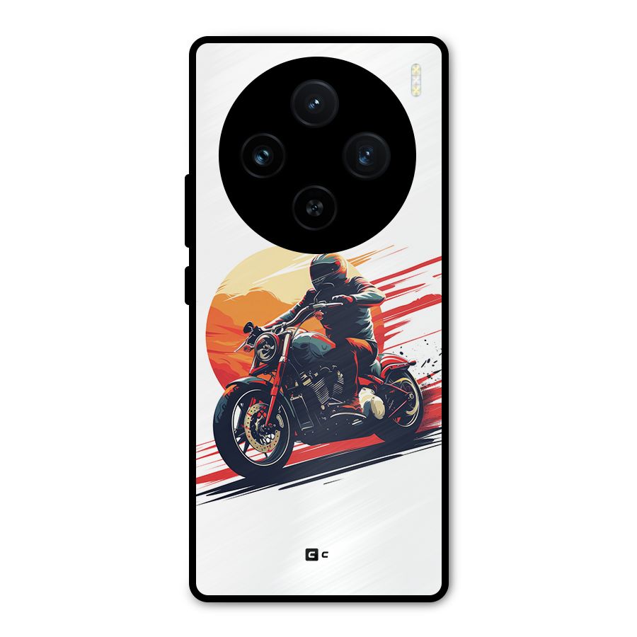 Retro Biker Metal Back Case for Vivo X100