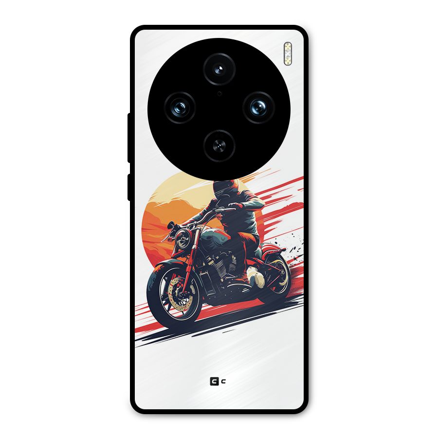 Retro Biker Metal Back Case for Vivo X100 Pro