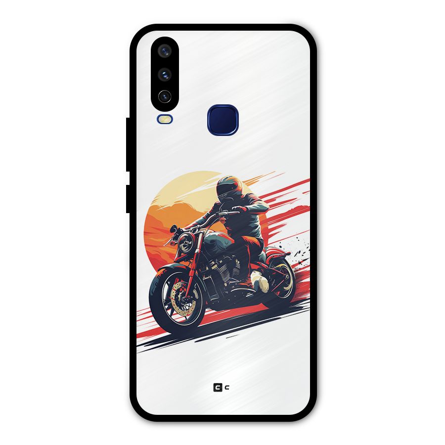 Retro Biker Metal Back Case for Vivo Y12