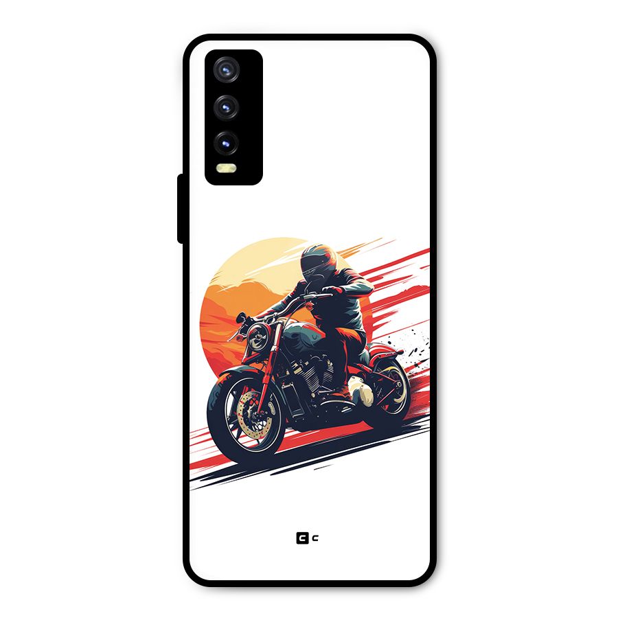 Retro Biker Metal Back Case for Vivo Y20g