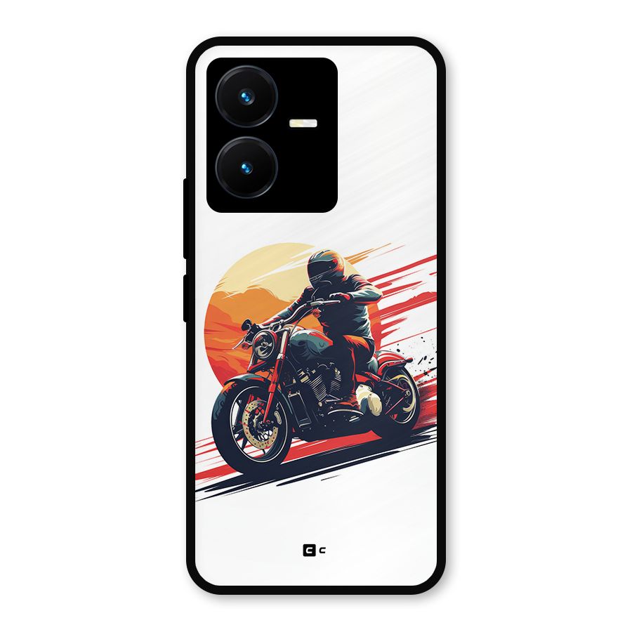 Retro Biker Metal Back Case for Vivo Y22