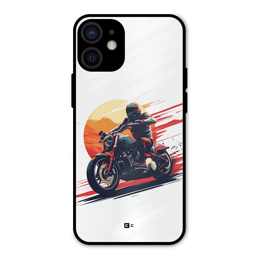 Retro Biker Metal Back Case for iPhone 12 Mini