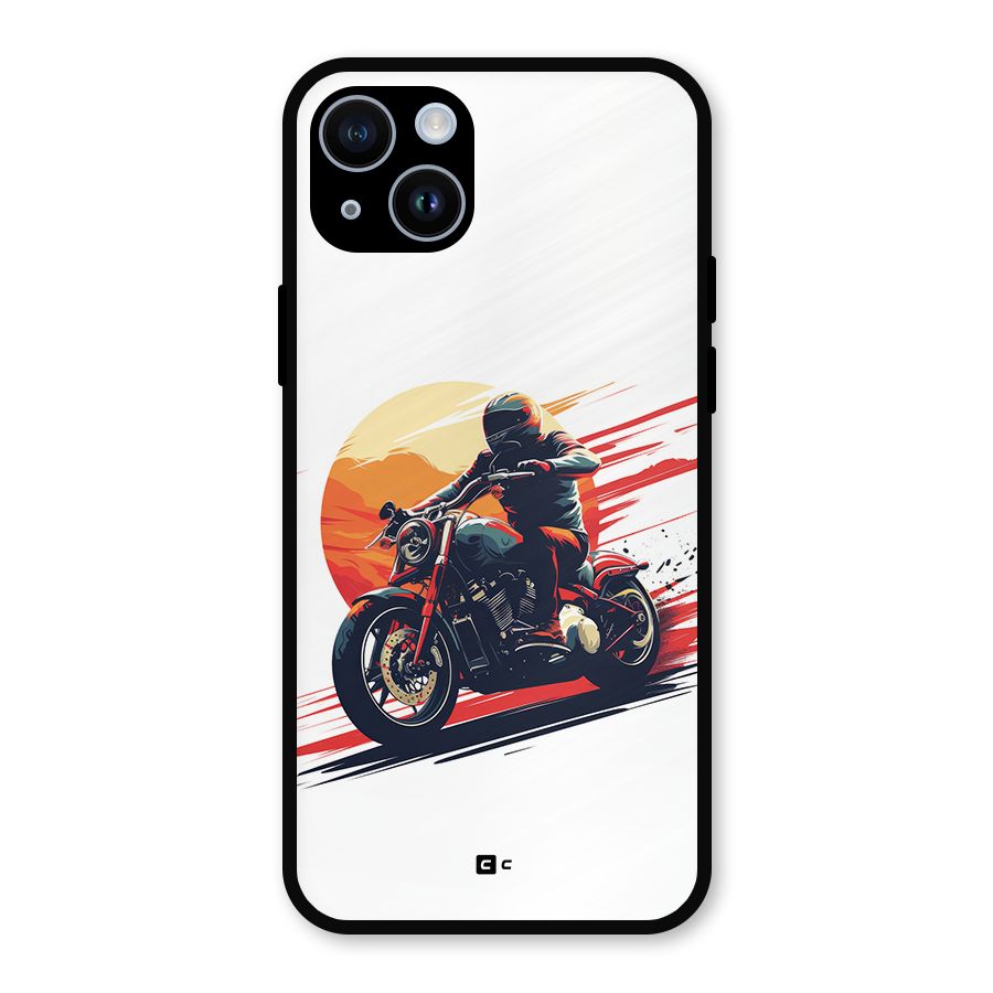 Retro Biker Metal Back Case for iPhone 14