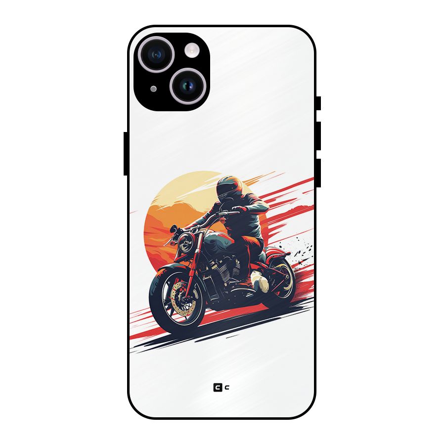 Retro Biker Metal Back Case for iPhone 14 Plus