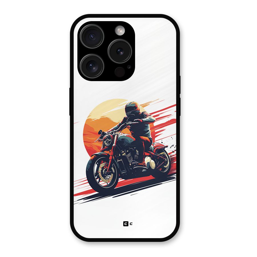 Retro Biker Metal Back Case for iPhone 15 Pro