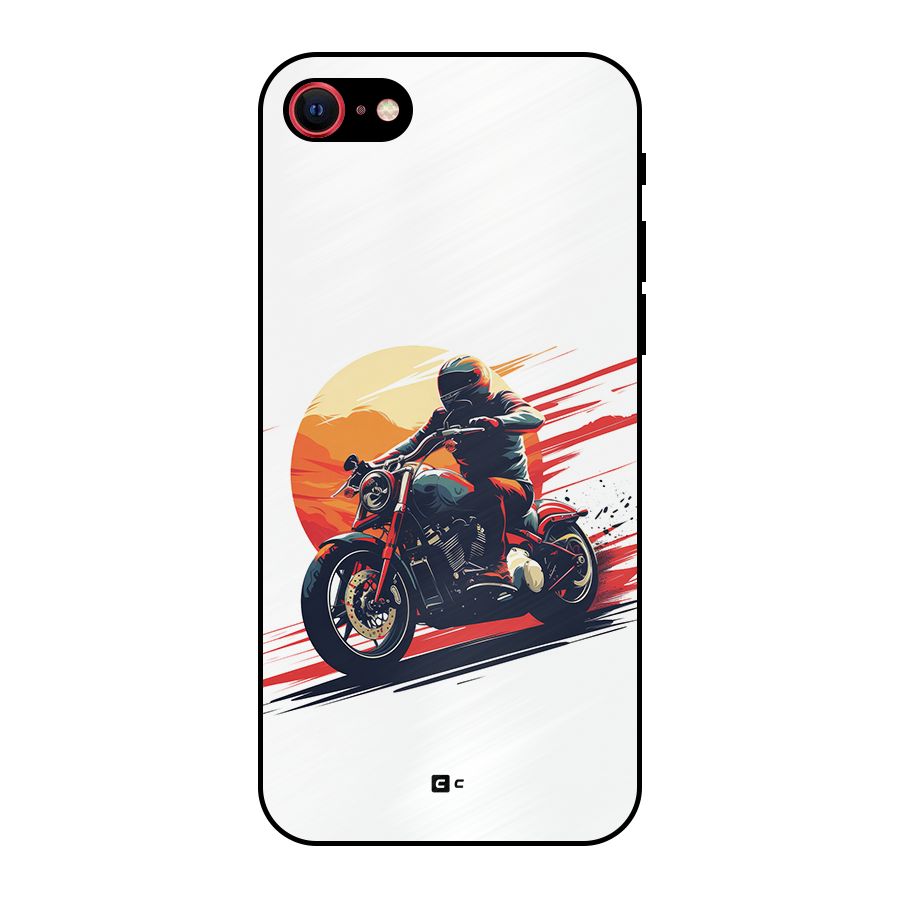 Retro Biker Metal Back Case for iPhone SE 2022