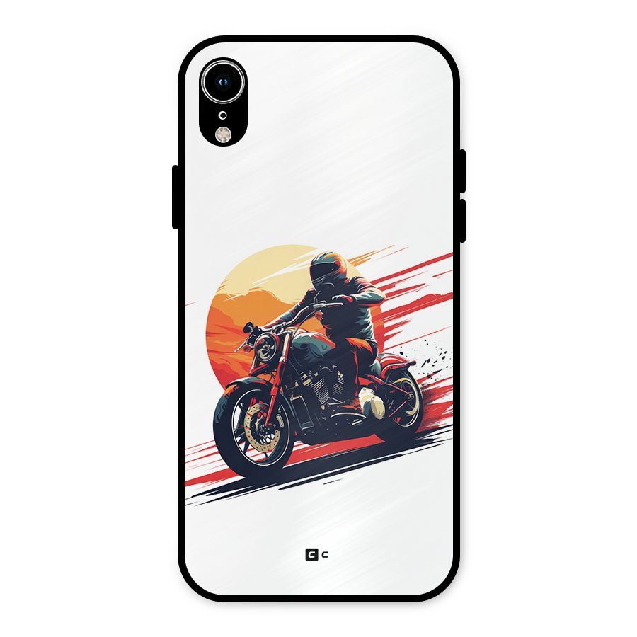 Retro Biker Metal Back Case for iPhone XR