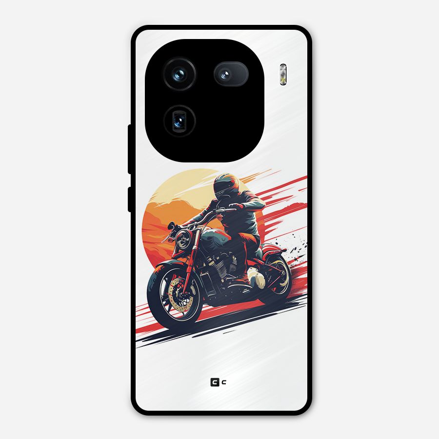 Retro Biker Metal Back Case for iQOO 12