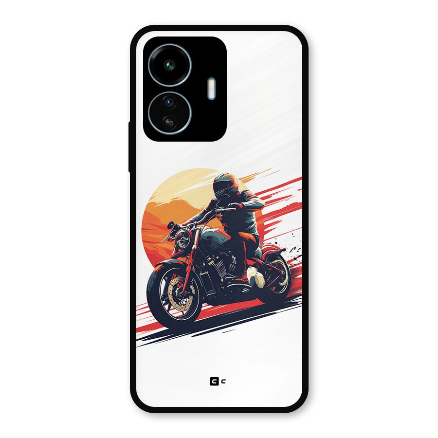 Retro Biker Metal Back Case for vivo iQOO Z6 Lite 5G