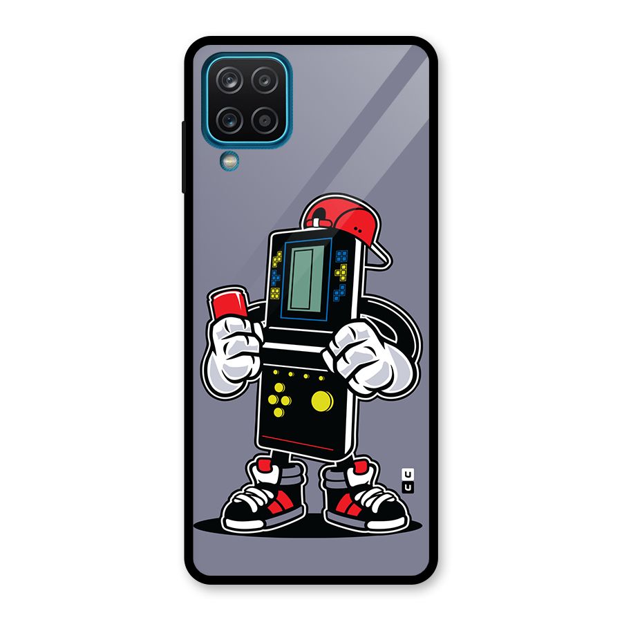 Retro Boy Glass Back Case for Galaxy A12