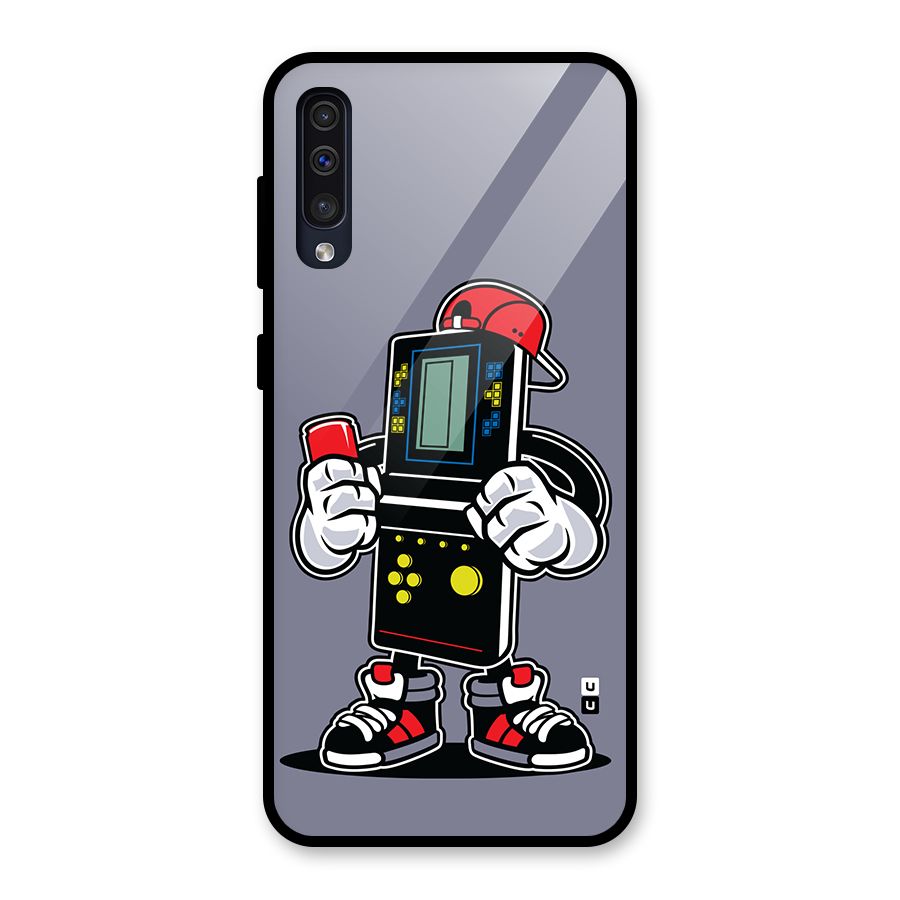Retro Boy Glass Back Case for Galaxy A30s
