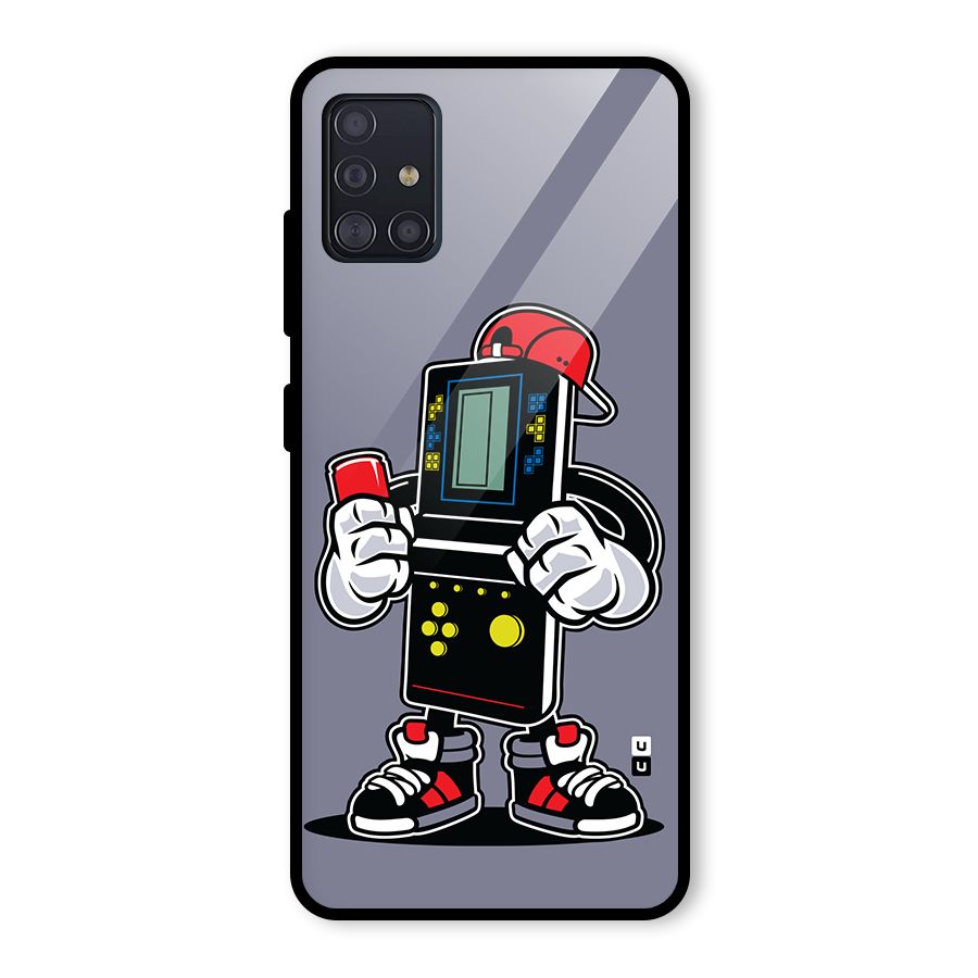 Retro Boy Glass Back Case for Galaxy A51