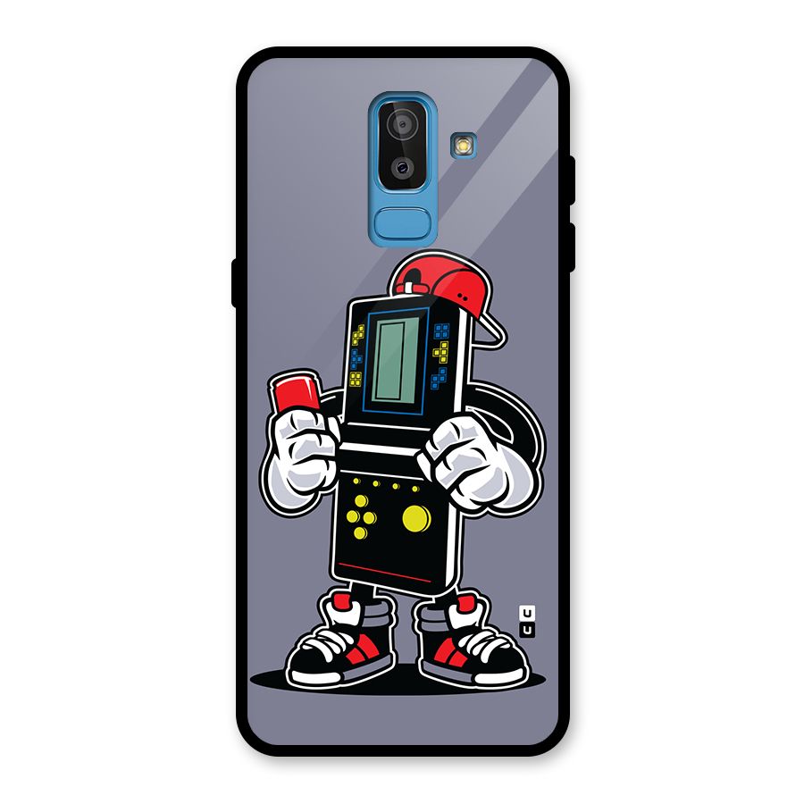 Retro Boy Glass Back Case for Galaxy J8