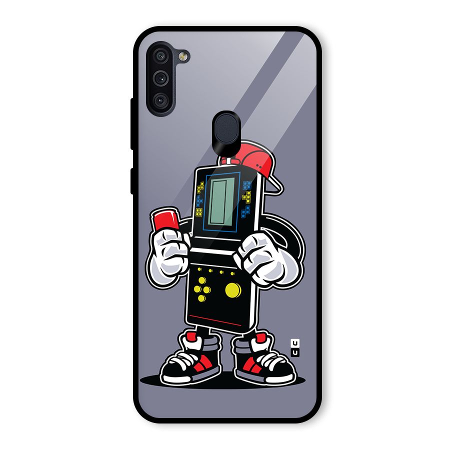 Retro Boy Glass Back Case for Galaxy M11