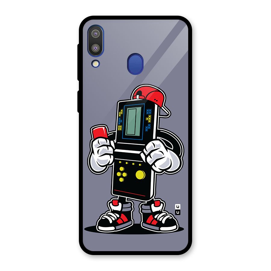 Retro Boy Glass Back Case for Galaxy M20