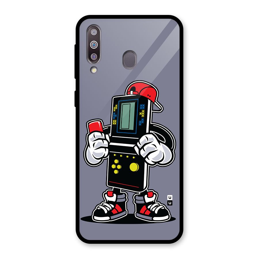 Retro Boy Glass Back Case for Galaxy M30