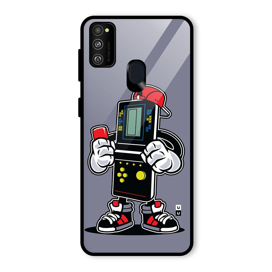 Retro Boy Glass Back Case for Galaxy M30s