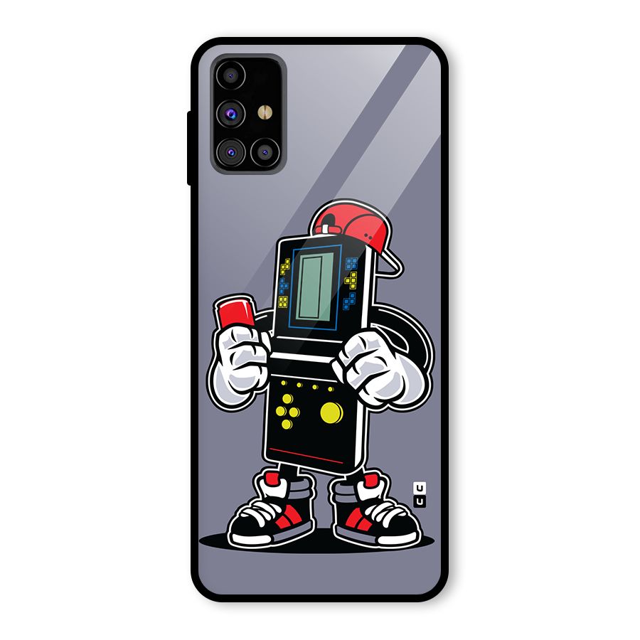 Retro Boy Glass Back Case for Galaxy M31s