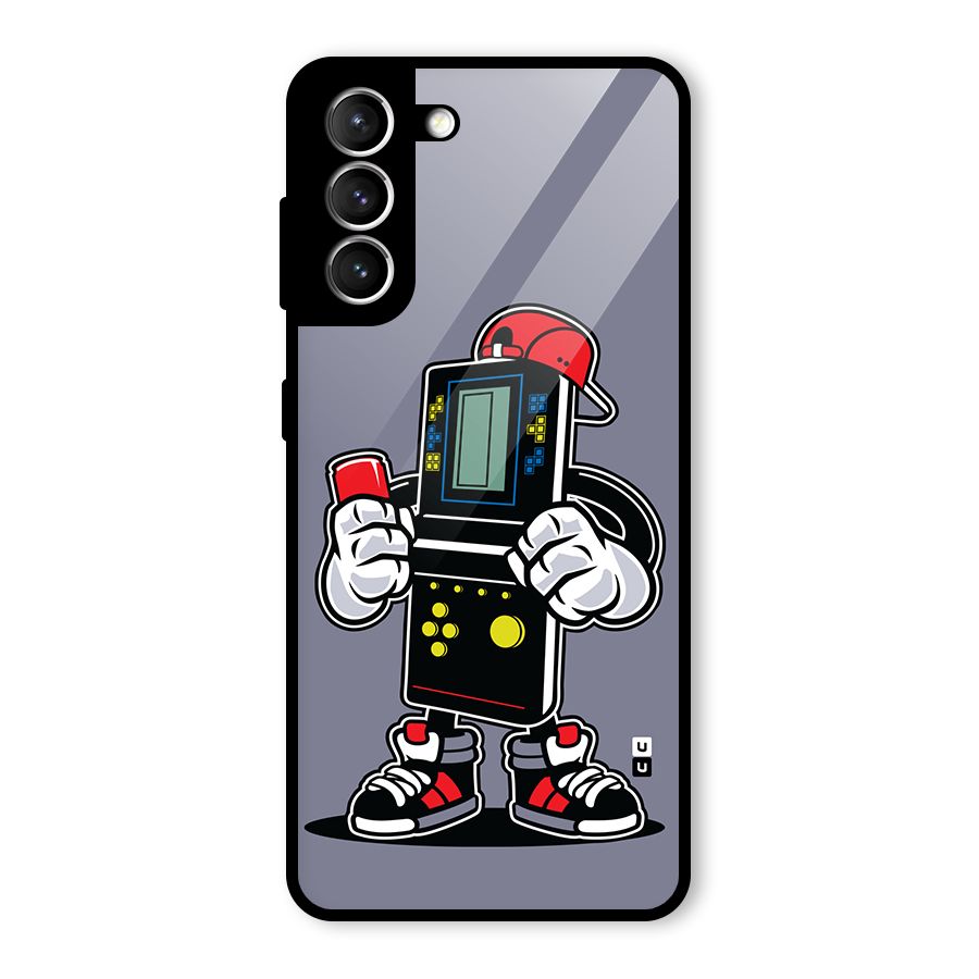 Retro Boy Glass Back Case for Galaxy S21 5G