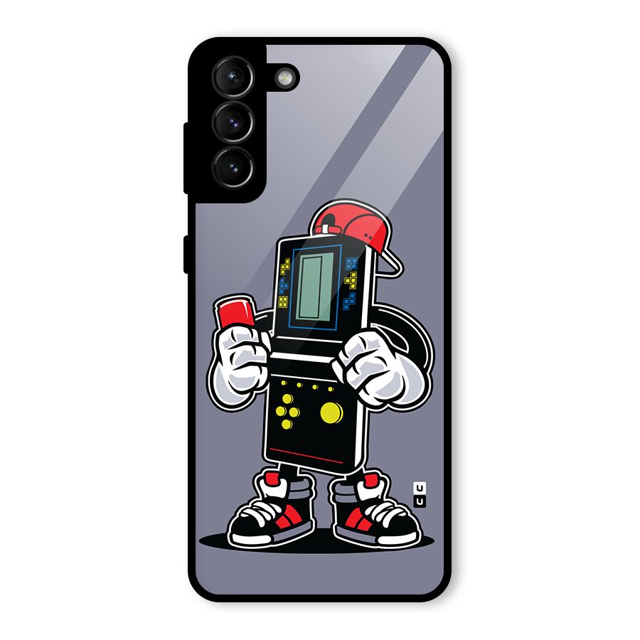 Retro Boy Glass Back Case for Galaxy S21 Plus