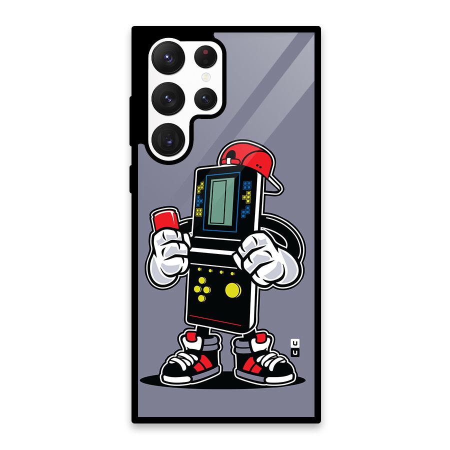 Retro Boy Glass Back Case for Galaxy S22 Ultra 5G