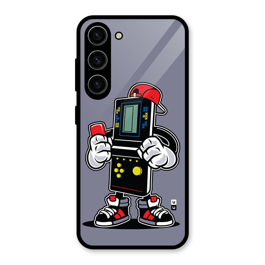 Retro Boy Glass Back Case for Galaxy S23