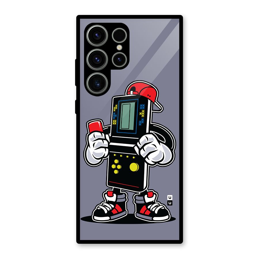 Retro Boy Glass Back Case for Galaxy S23 Ultra