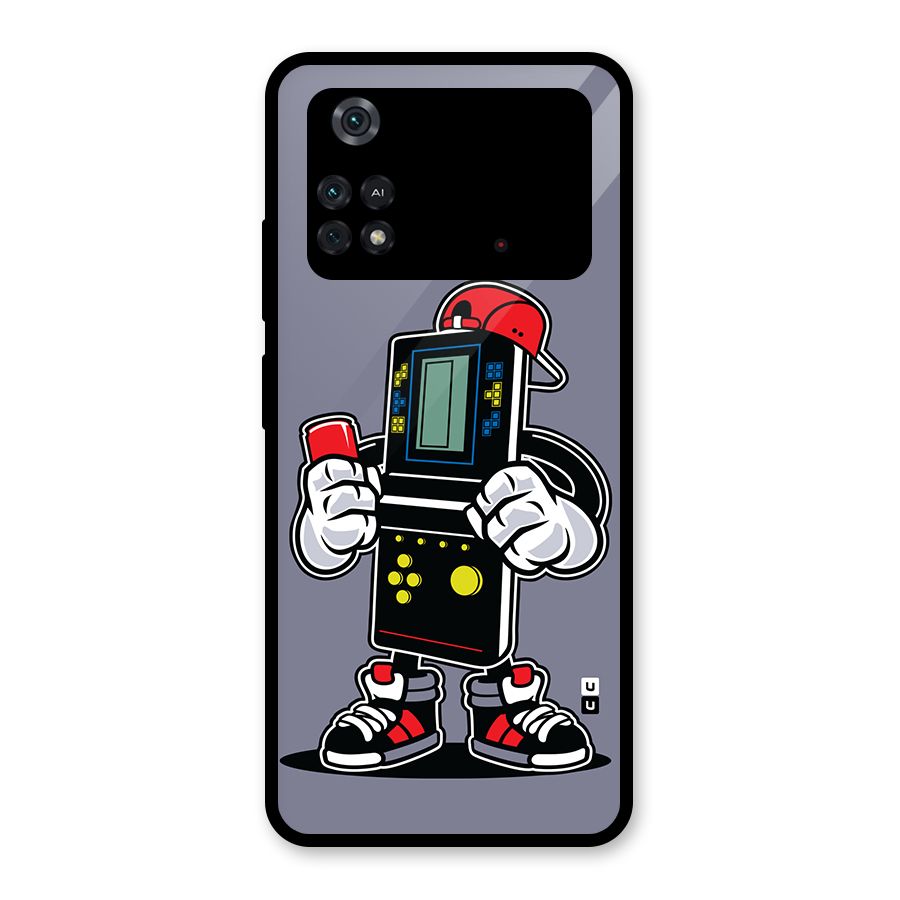 Retro Boy Glass Back Case for Poco M4 Pro 4G