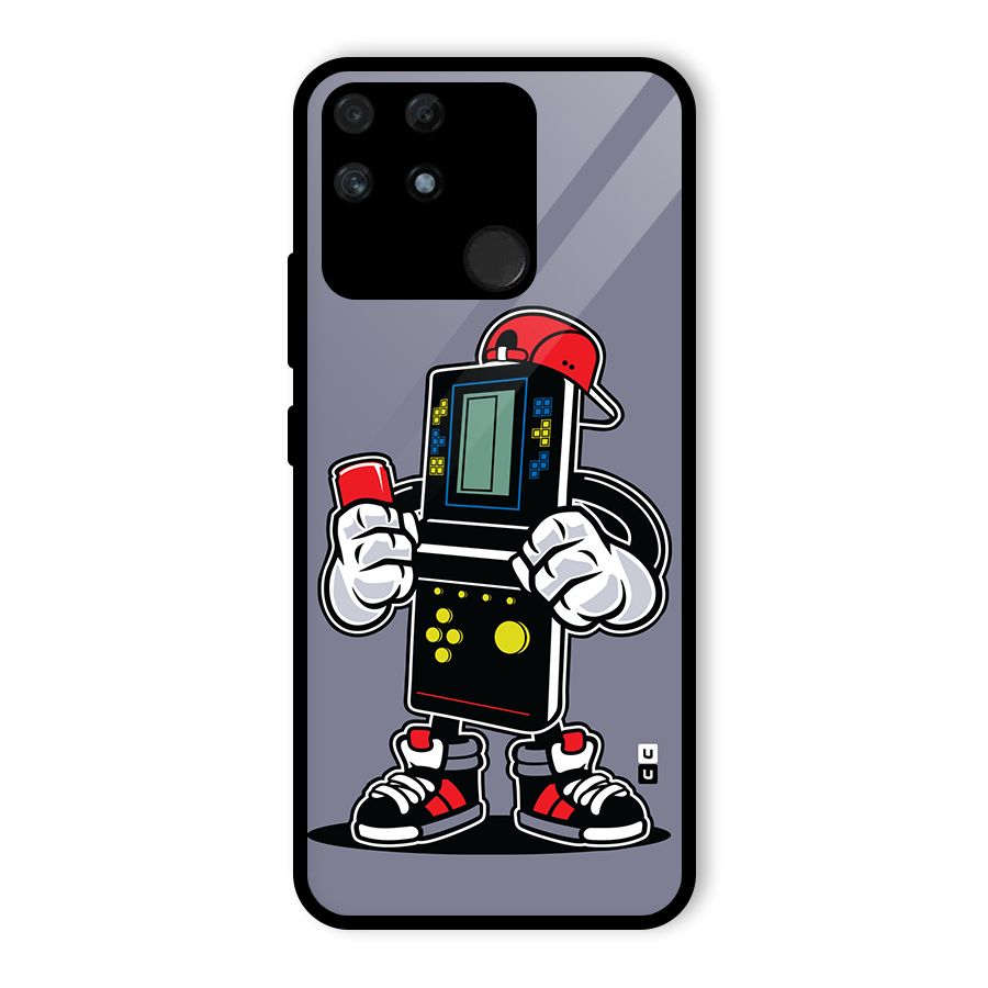 Retro Boy Glass Back Case for Realme Narzo 50A