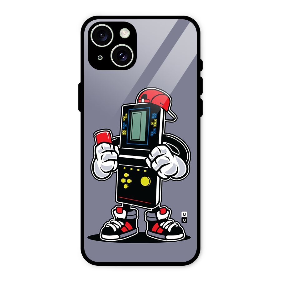Retro Boy Glass Back Case for iPhone 15 Plus