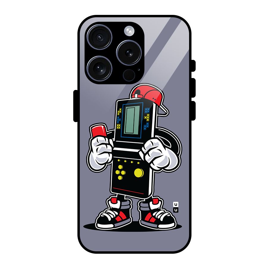 Retro Boy Glass Back Case for iPhone 15 Pro