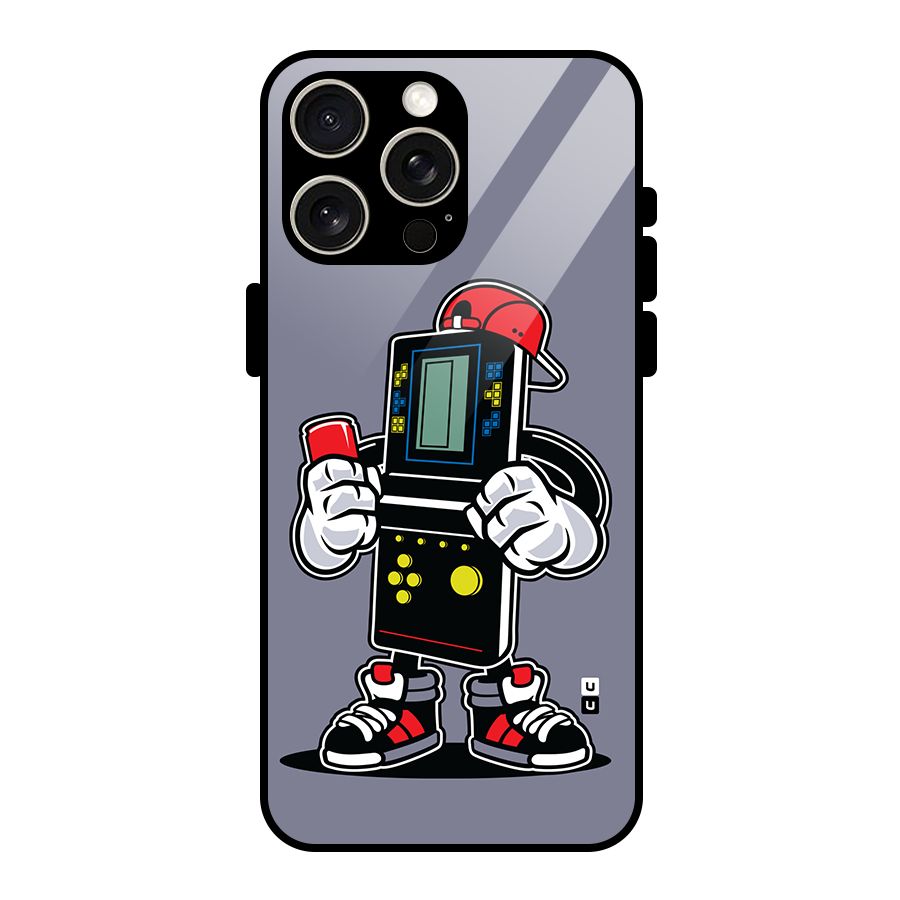 Retro Boy Glass Back Case for iPhone 15 Pro Max