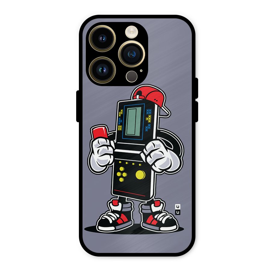 Retro Boy Metal Back Case for iPhone 14 Pro
