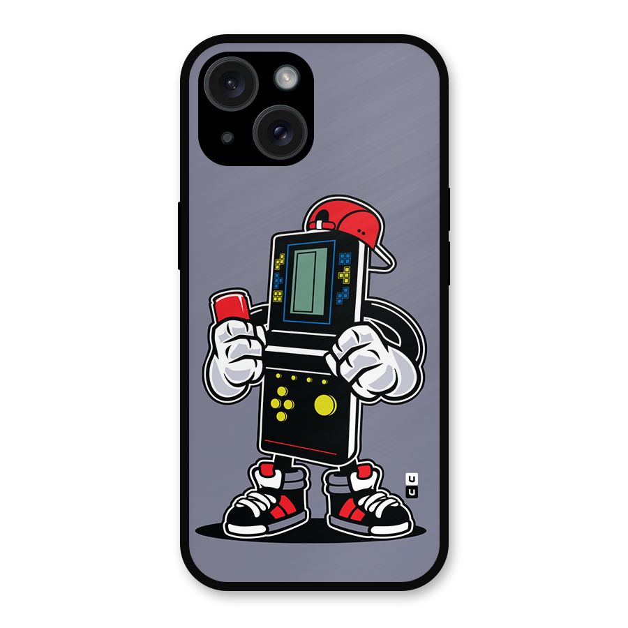 Retro Boy Metal Back Case for iPhone 15